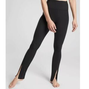Athleta Aura Split Pant Black 28" Athletic Active Wear Gym Outdoors Lounge XL
